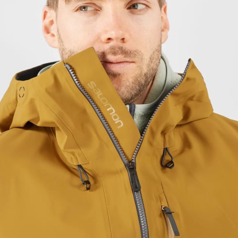 Yellow Salomon Outlaw 3L Shell Men's Ski Jackets | IE ZI1358